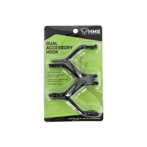 GSM Outdoors HME Dual Accessory Hook 3 Pack HMEDAH3 Rubber-Coated Steel (Brown)
