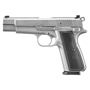 Fn FN 66101116 High Power 9mm Luger 4.70\" Barrel 10+1 , Stainless Steel Frame, Black Polymer Grip (Gray Grip Included) - $1099.00 at Classic Firearms