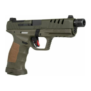 SAR USA 9SOCOMOD 9X Socom 9mm Semi-Auto Handgun, OD Green, One 17 and One 21 Round Mag