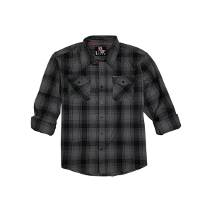 Hornady Gear 32225 Flannel Shirt 2XL Gray/Black, Cotton/Polyester, Relaxed Fit Button Up - Hornady