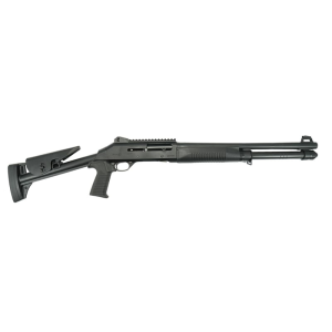 Ermox X-Defense-P1 M4 Type Tactical Semi Auto Shotgun, 12 Ga, Gas Piston Operated, 5+1, 18.5\" Barrel, Fiber Optic Front Sight, Choke Tube Set, Black - Ermox Defense