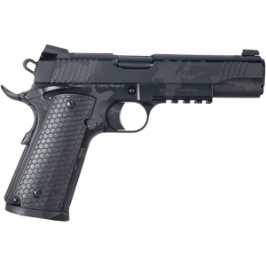 Eaa Girsan 392068 MC1911 S Untouchable Full Size 8+1 5\" Black Steel Barrel, Black Camo Serrated Steel Slide & Frame w/Beavertail & Picatinny Rail, Black Polymer Grip - $487.00 at Classic Firearms