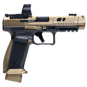 Canik Canik TTI Combat 9mm 4.6\" Barrel 18rd/21rd Semi-Auto Pistol W/ M03 MeCanik Optic, Compensator, Slide Cuts, & Forward Slide Serrations - Designed With Taran Butler of Taran Tactical Innovations - $1040.00 at Classic Firearms