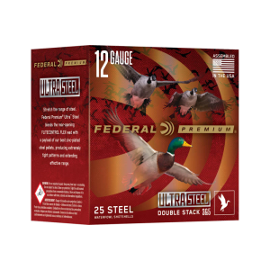 eral Premium Ultra Steel 20 Gauge 3 1oz #2/#4 Zinc-Plated Steel Shot 25-Round Box Ammo