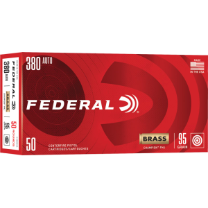 Federal C38095A 380 ACP 95 GRFull Metal Jacket 50 Per Box eral C38095A 380 ACP 95 GRFull Metal Jacket 50 Per Box Ammo