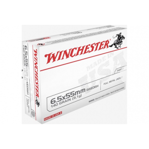 chester USA6555 USA Target 6.5x55 Swedish 140 GRFull Metal Jacket 20 Per Box Ammo
