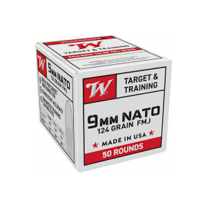 chester W9NATO50 9mm 124 GRFull Metal Jacket 50 Per Box Ammo