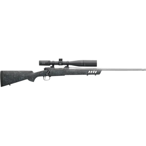 Winchester Winchester Repeating Arms 535232289 Model 70 Coyote Light 4+1 24\" Stainless Barrel, Black Rec, Black Webbed Gray B&C Vented Stock - $1512.47 at Classic Firearms