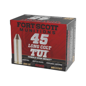 Fort Scott Munitions Fort Scott Munitions 45LC225SCV Tumble Upon Impact (TUI) 45 Long Colt 225 GRSolid Copper Spun 20 Per Box - $35.78 at Classic Firearms