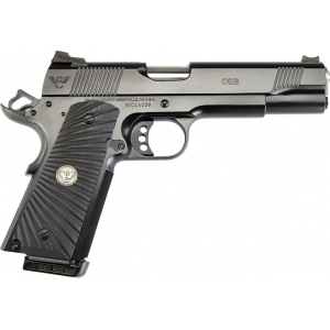 Wilson Combat Wilson Combat CQBFS9 CQB Full-Size 5\" 8+1 Stainless Match Grade Barrel Black Carbon Steel Slide with Front Serrations Black G10 Starburst Grip Fiber Optic Sight - $4009.00 at Classic Firearms
