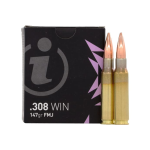 o Inc IGMAN30820 Igman 308 Win 147 GRFull Metal Jacket 20 Per Box Ammo