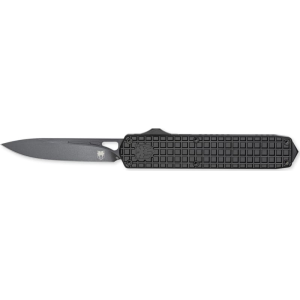 Cobratec Knives CobraTec Knives Mamba Large Plain Black TiCN D2 Steel Blade/4.75\" Black Textured Aluminum Handle - $169.99 at Classic Firearms