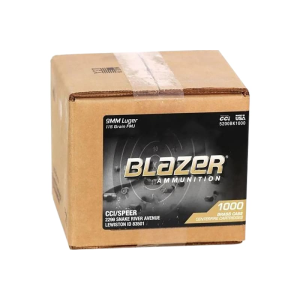 CCI Blazer Brass 9mm Luger 115 Gr FMJ 1000 Rounds Brass Blazer Brass 9mm Luger 115 Gr FMJ 1000 Rounds Brass Ammo