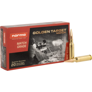 Norma Ammunition 10166522 Dedicated Precision Golden Target Match 6.5 Creedmoor 143 GRBTHP 20 Per Box ma Ammunition 10166522 Dedicated Precision Golden Target Match 6.5 Creedmoor 143 GRBTHP 20 Per Box Ammo