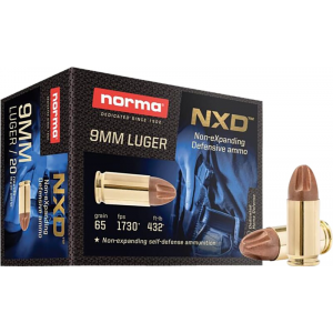 ma Ammunition 611140020 Self Defense NXD 9mm Luger 65 GRInjection Molded Copper Projectile 20 Per Box Ammo