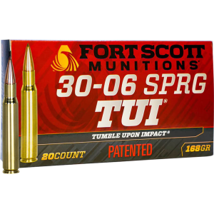 t Scott Munitions 3006168SCV Tumble Upon Impact (TUI) Rifle 30-06 168 GRSolid Copper Spun 20 Per Box Ammo