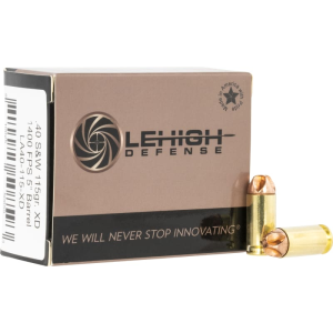 igh Defense LA40115XD Xtreme Defense 40 S&W 115 GRLehigh Defense XD FMT 20 Per Box Ammo