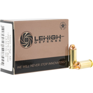 igh Defense LA10115XD Xtreme Defense 10mm Auto 115 GRLehigh Defense XD FMT 20 Per Box Ammo