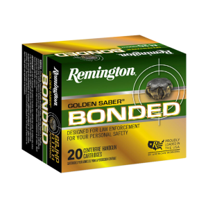 ington Ammunition R21368 Golden Saber Bonded 10mm Auto 180 GRBonded Brass Jacketed Hollow Point 20 Per Box Ammo