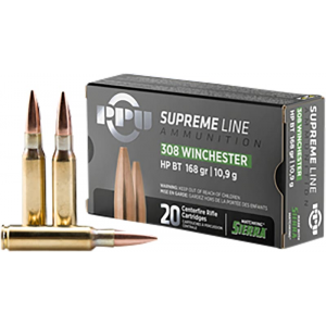Z PPMK308 Supreme Line 308 Win 168 GRSierra MatchKing Boat Tail Hollow Point 20 Per Box Ammo