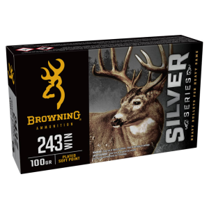 wning B192602431 Silver 243 Win 100 GR20 Per Box Ammo