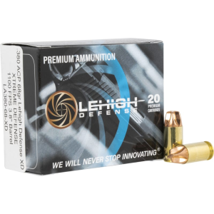 igh Defense LA38068XD Xtreme Defense Home Defense 380 ACP 68 GRLehigh Defense XD FMT 20 Per Box Ammo