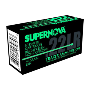 ey Mountain Ammunition PMSN22LRG Green Tracer Non-Corrosive 22 LR 40 GRLead Round Nose 50 Per Box Ammo
