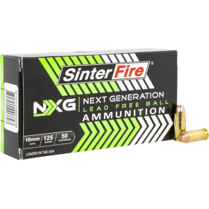 SinterFire Inc SF10125NXG Next Generation (NXG) 10mm Auto 125 GRLead Free Ball 50 Per Box terFire Inc SF10125NXG Next Generation (NXG) 10mm Auto 125 GRLead Free Ball 50 Per Box Ammo