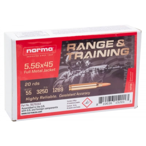 ma Ammunition 701701313 5.56x45mm NATO 55 GRFull Metal Jacket 20 Per Box Ammo