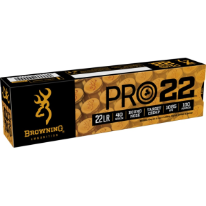 wning B194122101 Pro22 22 LR 40 GRLead Round Nose 100 Per Box Ammo