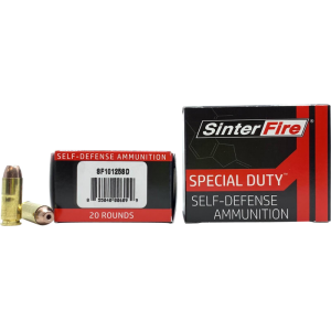 SinterFire Inc SF10125SD Special Duty (SD) 10mm Auto 125 GRLead Free Frangible Hollow Point 20 Per Box terFire Inc SF10125SD Special Duty (SD) 10mm Auto 125 GRLead Free Frangible Hollow Point 20 Per Box Ammo