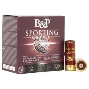 B&P Sporting Clay 12 Gauge 2.75 1 1/8 Oz #8 Lead Shot 25 Rounds Brass Case Sporting Clay 12 Gauge 2.75 1 1/8 Oz #8 Lead Shot 25 Rounds Brass Case Ammo