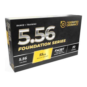 o Arms 556M193NA55FO 5.56mm NATO 55gr FMJBT 20rds/Box Brass Cased Ammo