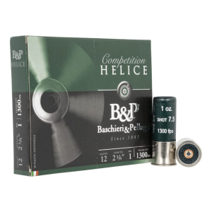 B&P Helice Electro 12 Gauge 2.75 1 Oz #7.5 Lead Shot 10rd Box MPN 12B1FEL7 Brass-Plated Steel Case. Helice Electro 12 Gauge 2.75 1 Oz #7.5 Lead Shot 10rd Box MPN 12B1FEL7 Brass-Plated Steel Case. Ammo
