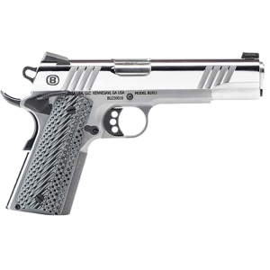 Bersa Bersa B19117050PMBG B1911 8+1 5\" Stainless Steel Barrel, Polished Stainless Steel Slide, Stainless Steel Frame w/Beavertail - $933.89 at Classic Firearms