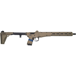 Kel-Tec Kel-Tec SUB2K9GLKTAN SUB2000 Gen 3 15+1 16.15\" Black Steel Threaded Barrel, Tan Picatinny Rail Aluminum Receiver, Black Synthetic Folding Stock, Black Polymer Grip - $438.89 at Classic Firearms