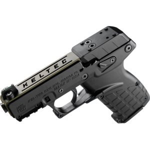 Kel-Tec Kel-Tec P17BBLKORGRNS P17 16+1 3.80\" Black Threaded Barrel, OD Green Optic Ready/Serrated Slide, Black Polymer Frame w/Picatinny Rail, Black Polymer Grip - $265.16 at Classic Firearms