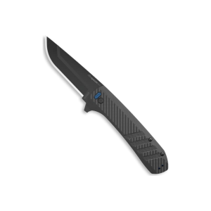 Outdoor Edge VX430A Razor VX4 EDC 3\" Folding Drop Point Plain Black Oxide 420J2 SS Blade, Black Textured Carbon Fiber/G10 Handle