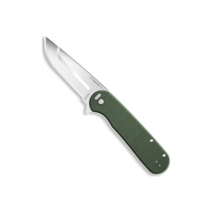 Outdoor Edge VX330B Razor VX3 EDC 3\" Folding Drop Point Plain Satin 420J2 SS Blade, Green Micarta Handle