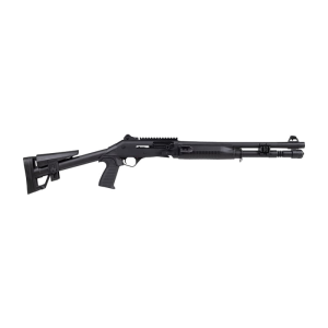 Panzer Arms M4 SPEED Tactical Semi-Auto Shotgun 18.5\" Ported Barrel 12GA 3\" 5 Round -Piston Driven -Fixed Skeleton Stock -Match Saver -Black -PAM4CSBPFSS