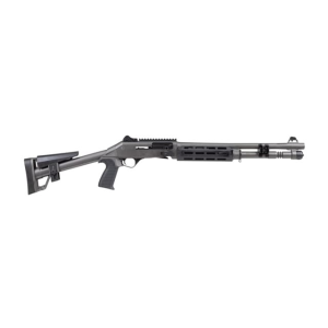 Panzer Arms M4 SPEED PRO Tactical Semi-Auto Shotgun 18.5\" Ported Barrel 12GA 3\" 5 Round -Fixed Skeleton Stock -MLOK Handguard -Disruptive Grey -PAM4CSDGMFSS
