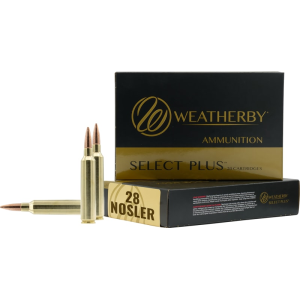 therby M28NS163HCB Select Plus 28 Nosler 163 GRHammer Custom 20 Per Box Ammo