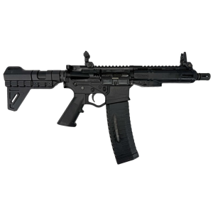 ATI Alpha Maxx Semi-Automatic AR-15 Pistol, 5.56 Nato/.223, 7.5\" Bbl, M-LOK Handguard, 60 Round Mag, Flip-Up Sights, Brace, Black - ATIGAX5567ML60