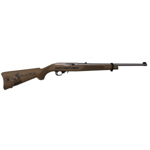 Ruger 10/22 Rifle TRUMP Limited Edition .22 LR, 18.5\" Stainless Barrel, Cerakoted Flat Dark Earth Synthetic Stock, 10 Rd Magazine - 1256-TRUMP - Ruger
