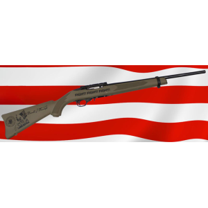 Ruger Ruger 10/22 Rifle TRUMP Limited Edition .22 LR, 18.5\" Blued Bbl, Cerakoted Flat Dark Earth Synthetic Stock, Optic Rail, 10 Rd Mag - 31210-TRUMP-RUGER - $429.99 at Classic Firearms