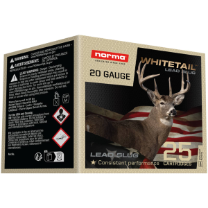 Norma Norma 1198043420 20G 2.75 Slug Whitetail - 25sh Box - $25.77 at Classic Firearms