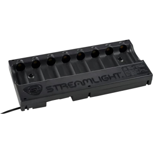Streamlight 8-Unit Bank Charger With SL-B9 Batteries, 12V DC, Low-Profile