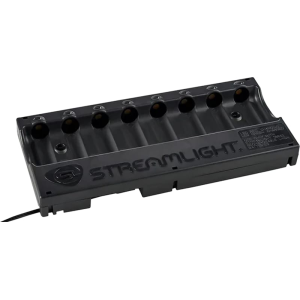 Streamlight 8-Unit Bank Charger Electronics Model 20231, For SL-B9 Li-Ion Batteries, 100V/120V AC, Black