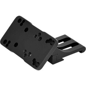 Warne 6110ML Red-Dot Riser 45 Degree Offset Reflex Black Anodized Left Hand - Warne Mfg