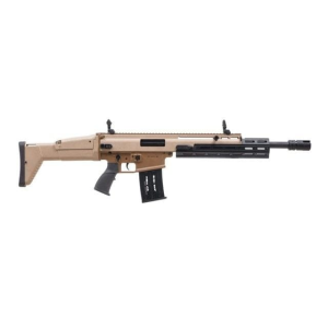 Panzer Arms Panzer Arms SCRXII PRO Semi-Automatic 12 Gauge Shotgun, 18.5\" Barrel, 5+1 Capacity, Flip-Up Sights, QD Sockets - FDE w/MLOK Rail - PASCRXIIPROFDE - $377.77 at Classic Firearms